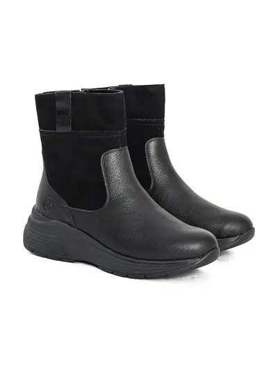 Полусапоги черные на танкетке